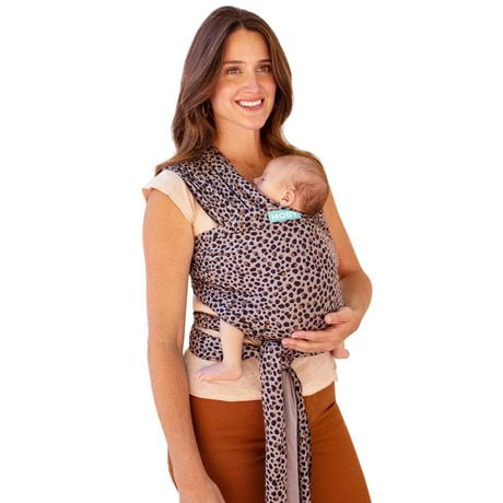 Porte-bébé Moby Wrap | Classique - Coton | Porte-bébé pour nouveau-nés et nourrissons | # 1 Baby Wrap | Aller à Baby Gift | Assure la sécurité et la sécurité de bébé |  Léopard