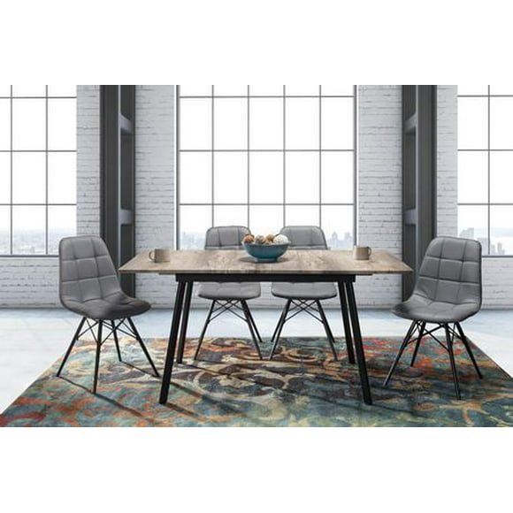 Topline Home Furnishings 5pc Grey Dining Set