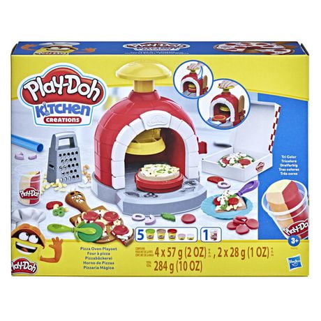 Play-Doh Kitchen Creations Pizza Oven Playset with 6 Cans of Modeling Compound and 8 Accessories, Ages 3 years and up