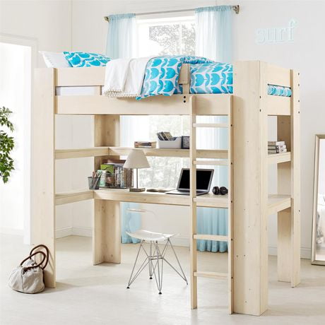 Alex Twin Study Loft Bed, Desk, Bunkie Board Bundle | Walmart Canada