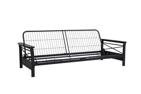 wood and metal futon frame