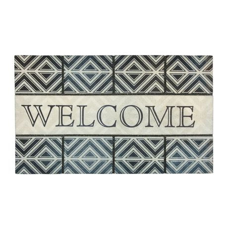 Multicolor Native Aztec Doodle Striped Door Mat