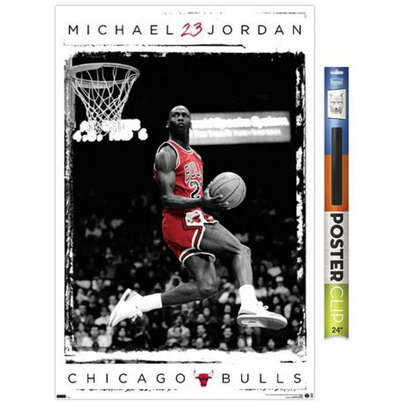 Michael Jordan - Dunk Wall Poster, 14.725" x 22.375" Framed