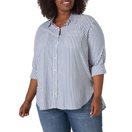 Lee Riders Women's Plus Long Sleeve Woven Shirt | Walmart Canada