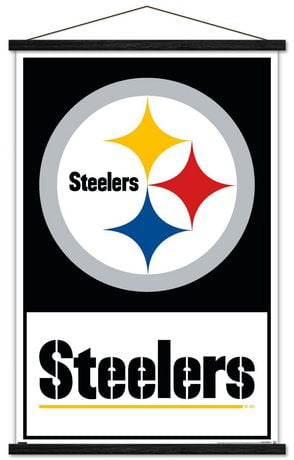 NFL Pittsburgh Steelers - Logo 21 Wall Poster with Magnetic Frame, 22. ...