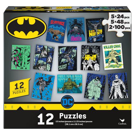 Cardinal Dc Comics Batman 12-Pack Of Puzzles, For Families And Kids Ages 4 And Up Multi