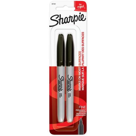 SHARPIE Fine Point Permanent Markers, Black, 2-Pack, The Industry Standard