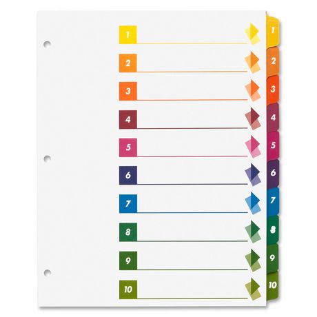 Sparco Table of Contents Index Dividers | Walmart Canada