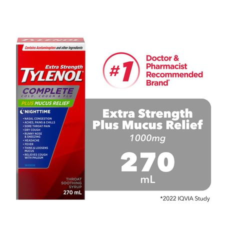 Tylenol Extra Strength Complete Cold, Cough & Flu Plus Mucus Relief ...