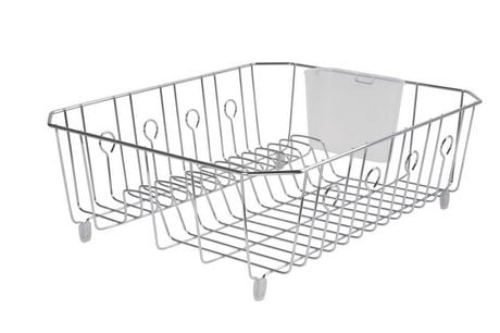 Rubbermaid Large Chrome Deluxe Dish Drainer Set | Walmart Canada