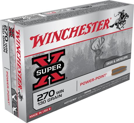 Winchester Super-X Power-Point 270 Win Mag 130-Grain Ammunition ...