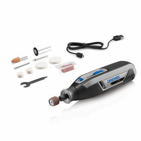 Dremel 7760-N/10W Lite Lithium Ion Cordless Rotary Tool with 10 Accessories USB Charged
