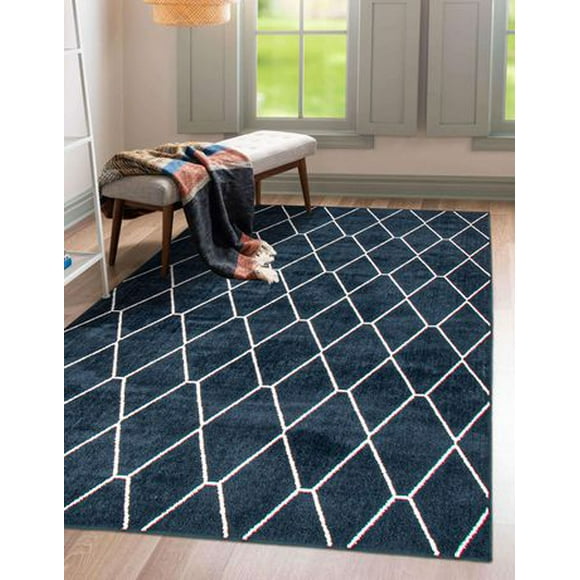 ECARPET Contemporary Area Rug for Living Room, Bedroom, Dinning Hall, Diamante Collection