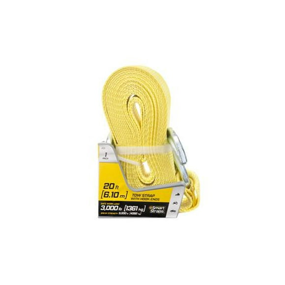 SmartStraps 20' 9000 lb Tow Strap with Hooks, Tow Strap