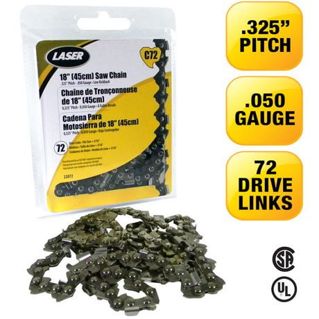 LASER Saw Chain .325-050 72 Drive Links