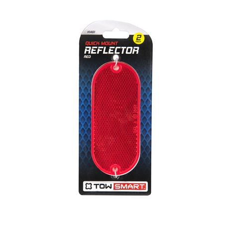 Quick Mount Oblong Reflector 2 Pk Red