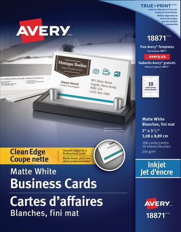 Avery® Clean Edge Business Cards for Inkjet | Walmart Canada