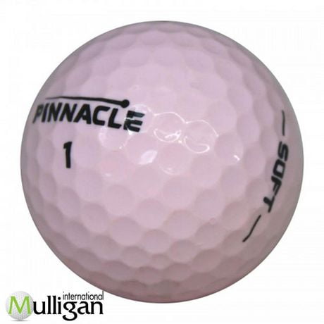 Mulligan - 12 balles de golf récupérées Pinnacle Soft 5A, Rose