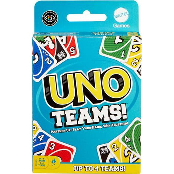 UNO Teams Card Game for Family Nights, Game Nights, Travel, Camping & Parties