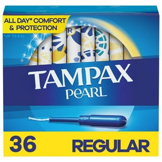 Tampax Pearl Tampons Super Plus Absorbency with BPA-Free Plastic Applicator  and LeakGuard Braid, Unscented, 36 Tampons 