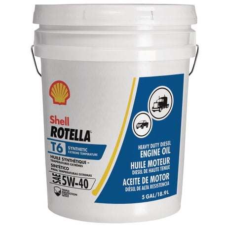 Shell Rotella T6 5W40 pour moteur diesels 18.9L
