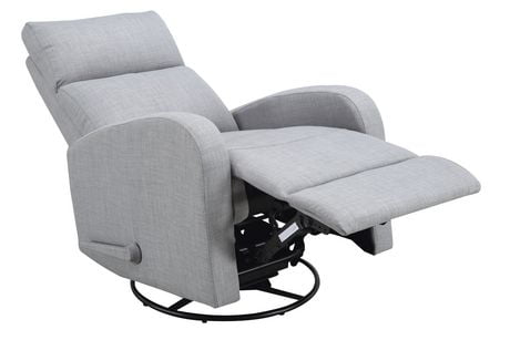 white swivel glider chair