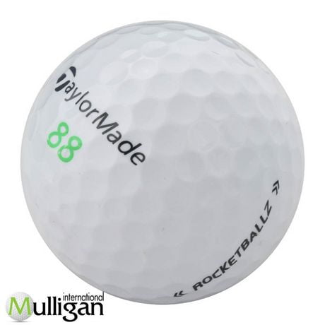 Mulligan - 12 balles de golf récupérées Taylormade Rocketballz 5A, Blanc