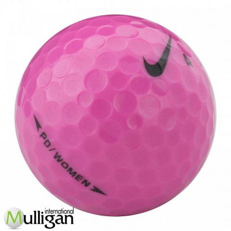 Mulligan - 12 balles de golf récupérées Nike Power Distance Women 5A, Mauve