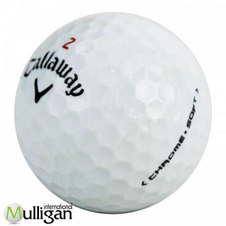 Mulligan - 12 balles de golf récupérées Callaway Chrome Soft 5A, Blanc