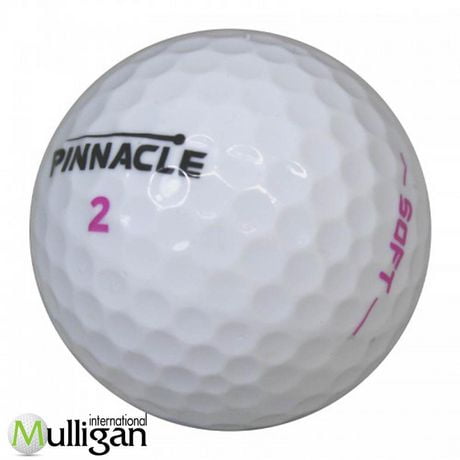 Mulligan - 12 balles de golf récupérées Pinnacle Soft 5A, Blanc
