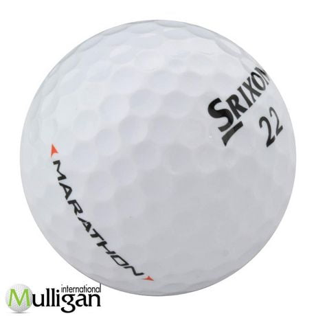 Mulligan - 12 balles de golf récupérées Srixon Marathon 5A, Blanc