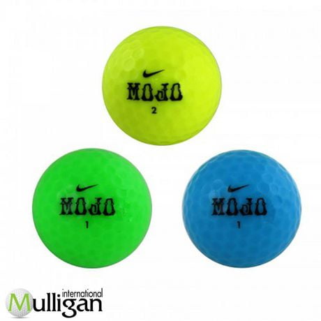 Mulligan - 12 balles de golf récupérées Nike Mojo couleurs variées 5A, Jaune Bleu Vert