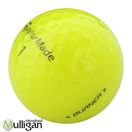 Mulligan - 12 Taylormade Burner 5A Recycled Used Golf Balls, Yellow