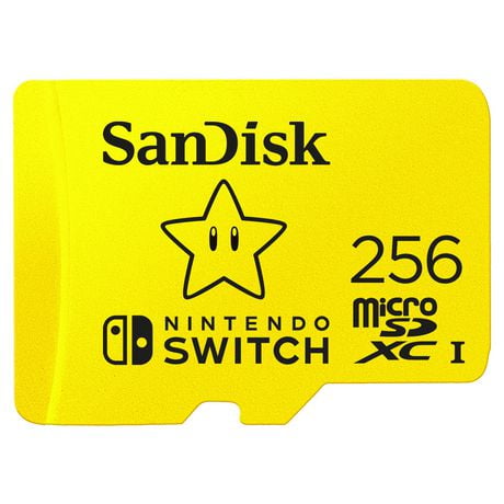 Carte SanDiskMD microSDXCMC pour Nintendo SwitchMC de 256 Go MicroSDXC 256Go