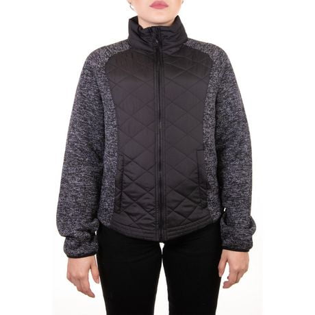 ladies quilted fleece jacket