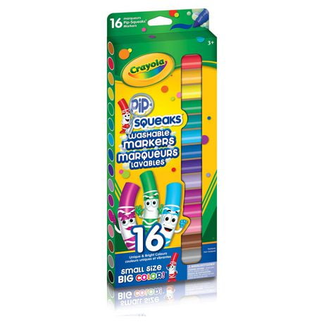 Crayola Pip-Squeaks Broad Line Washable Markers, 16 Count, 16 Washable Markers