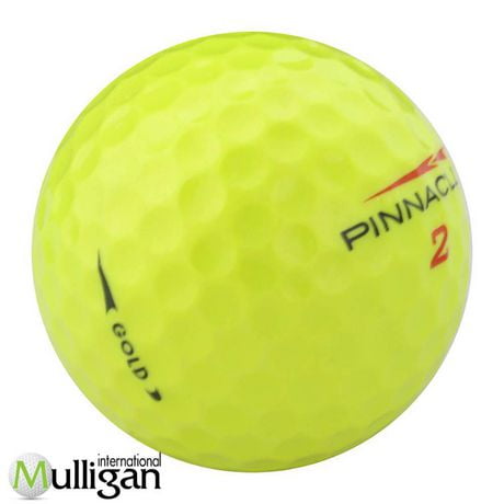 Mulligan - 12 balles de golf récupérées Pinnacle Gold 5A, Jaune