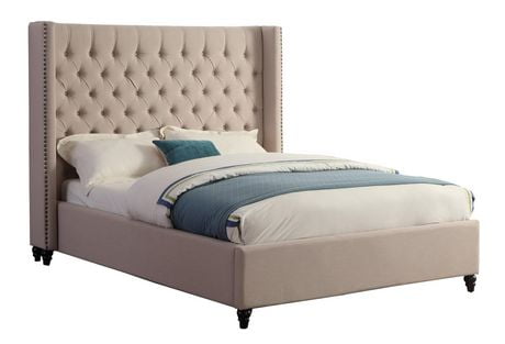 Olivia Queen Platform Bed, Beige - Walmart.ca