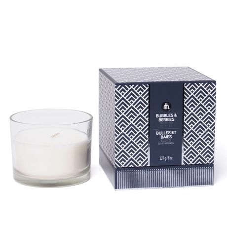hometrends Bubbles And Berries Fragranced Soy Candle | Walmart Canada