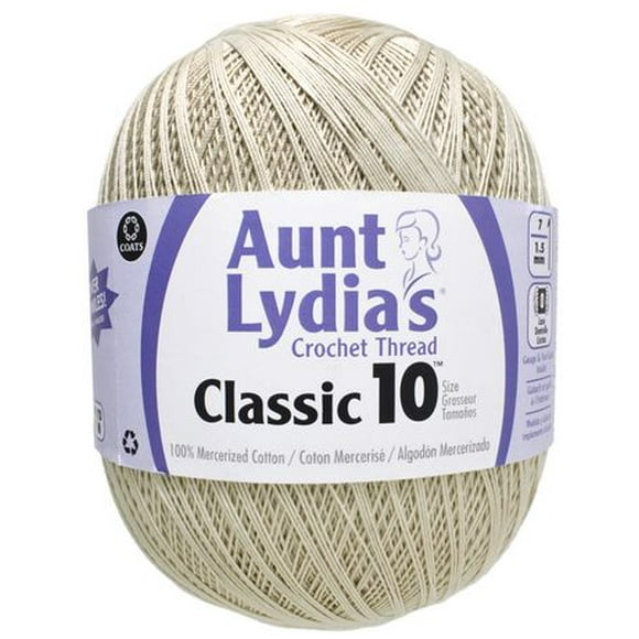 Aunt Lydia's® Classic™ Cotton Crochet Thread, 2730 Yards Size 10, Cotton Crochet Thread 2730 yds