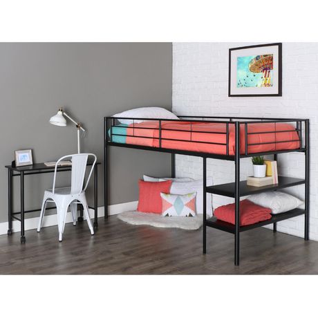 Manor Park Modern Metal Twin Loft Bed, Bunk Beds For Less Than 100
