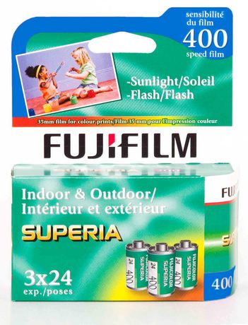 Fujifilm 35mm film 24 exposure 400 ISO 3 Pack 