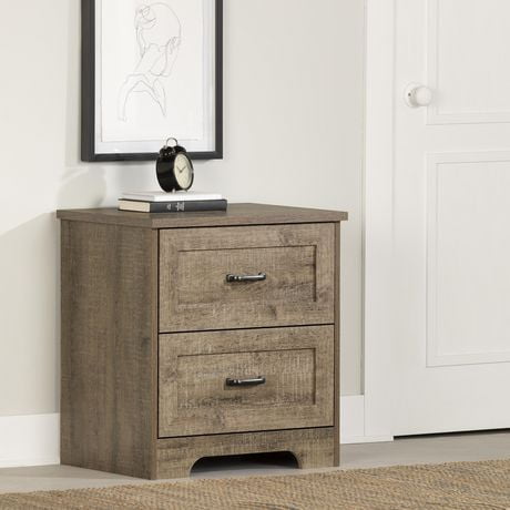 South Shore Prairie 2-Drawer NightStand