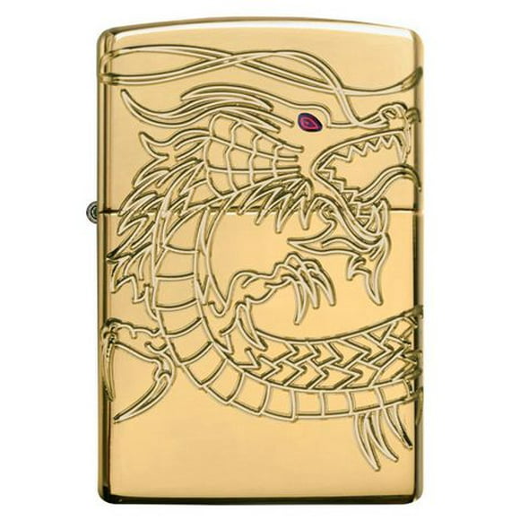 Zippo Dragon chinois plaqué or (29265)