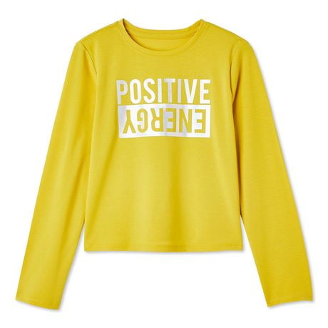 Athletic Works Girls' Long Sleeve Tee, Sizes XS-XL