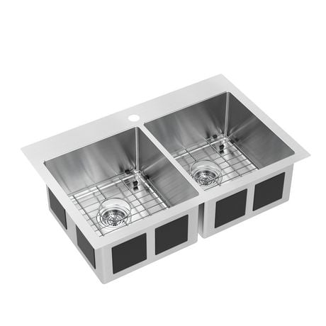 Artika Odacio 20GA Twin Bowl Stainless-Steel Sink