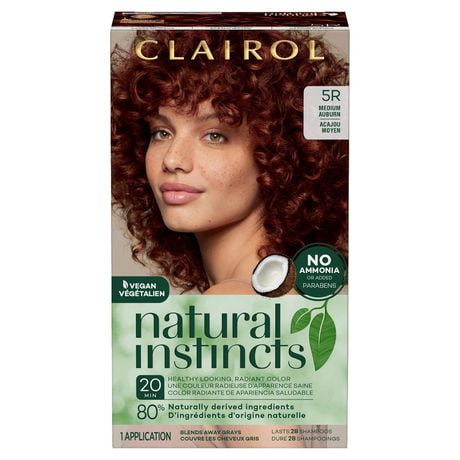 Clairol Natural Instincts Demi-Permanent Hair Color, Vegan Hair Dye, Made with coconut oil and aloe vera, NO Ammonia or added parabens.