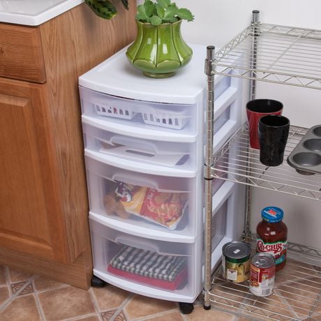 Sterilite 4 Drawer White Cart Walmart Canada