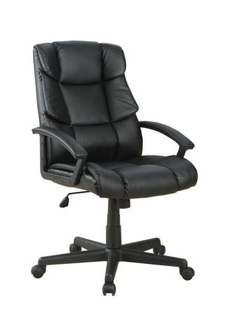 Monarch Black Leather Look Scale Back Office Chair Walmart Canada   1230183 