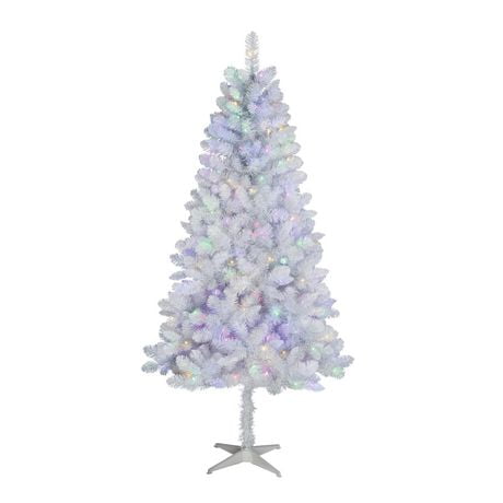 Holiday Time 6.5' Pre-Lit LED Paxton Pine Christmas Tree-White